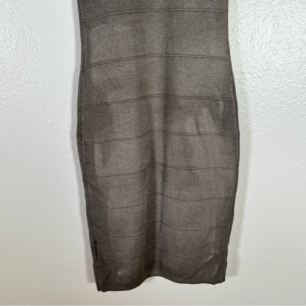 Guess Y2K gray knit bandage mini dress XS bodycon night out party Kim K style - Picture 9 of 16